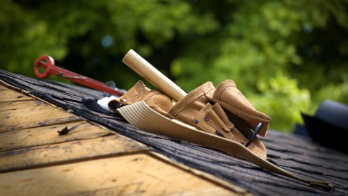 Tools on a roof - Free roof inspection Florida