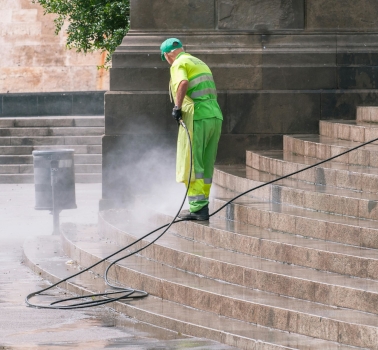 Pressue washing to prevent slip & falls - home maintenance